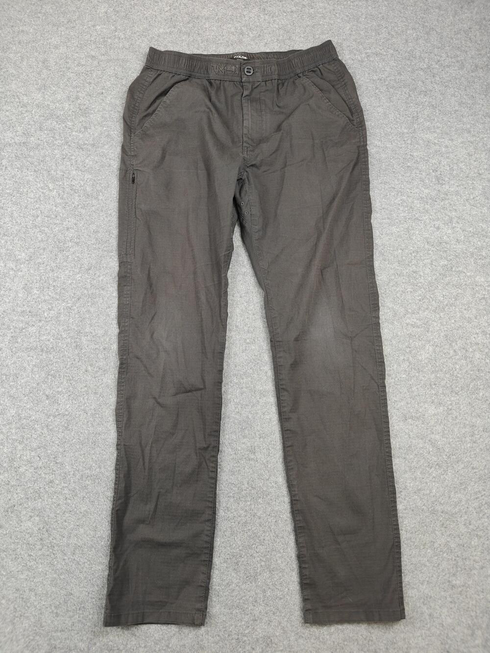 PrAna Pants Mens Medium 31x32 Gray Cargo Standard Fit Elastic Waist Stretch